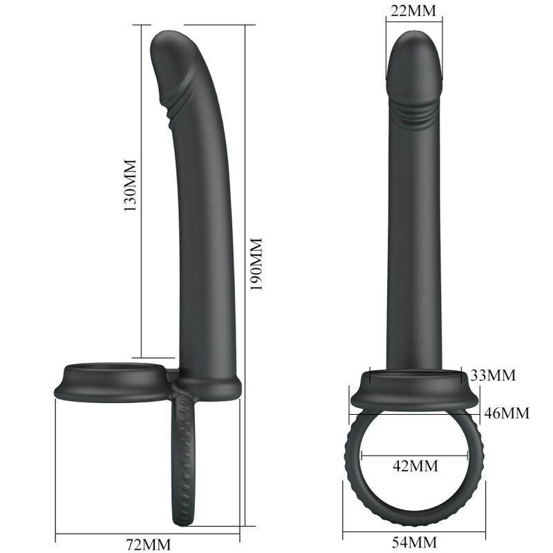 PRETTY LOVE - DILLION DOUBLE PENETRATION DOUBLE PENAL RING BLACK