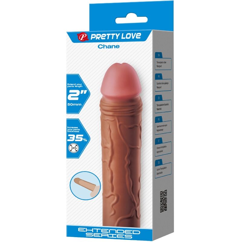 PRETTY LOVE - CHANE PENIS SLEEVE WITH 5CM EXTENSION MULATTO
