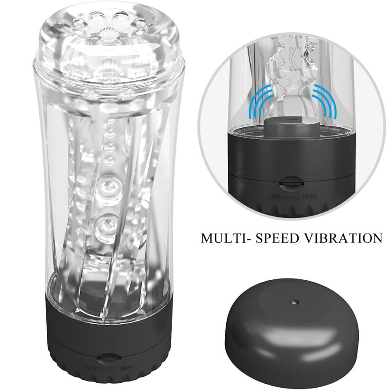 PRETTY LOVE - MASTURBATEUR HOMME TAMARA VIBRATEUR MULTI-VITESSES NOIR