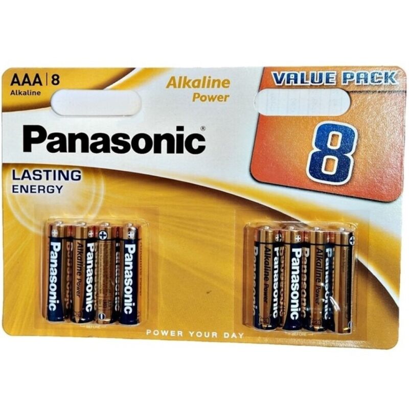 PANASONIC - AAA ALKALINE BRONZE BATTERY BLISTER PACK LR03*8