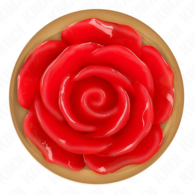 KINK - PINK ANAL PLUG WITH RED ROSE M