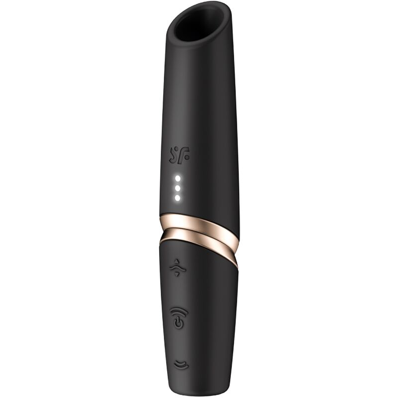 SATISFYER - PERFECT KISS WAVE CLITORAL STIMULATOR BLACK / GOLD