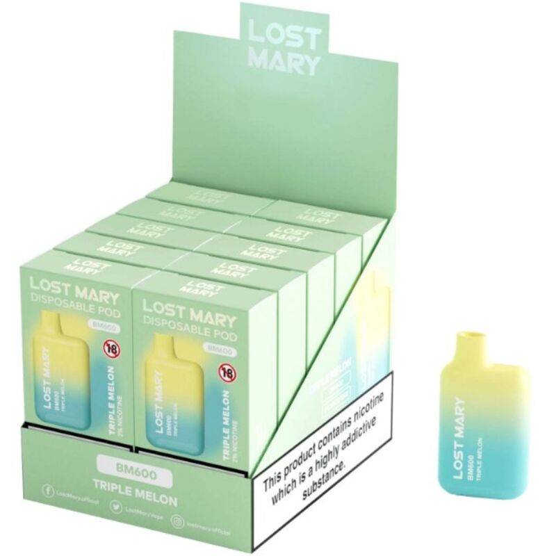 LOST MARY - BM600 VAPER NICOTINE 2% DISPOSABLE TRIPLE MELON