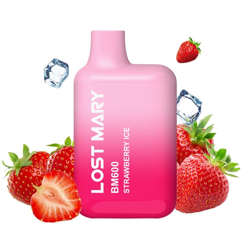 LOST MARY - BM600 VAPE NICOTINE 2% DISPOSABLE STRAWBERRY ICE