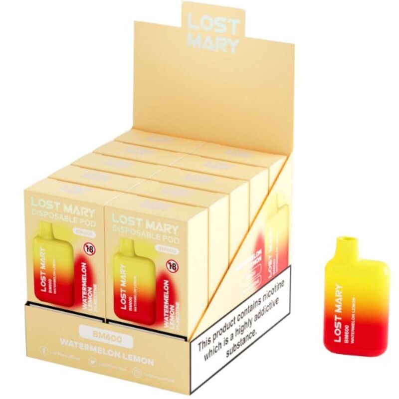 LOST MARY - BM600 2% NICOTINE DISPOSABLE VAPE WATERMELON LEMON