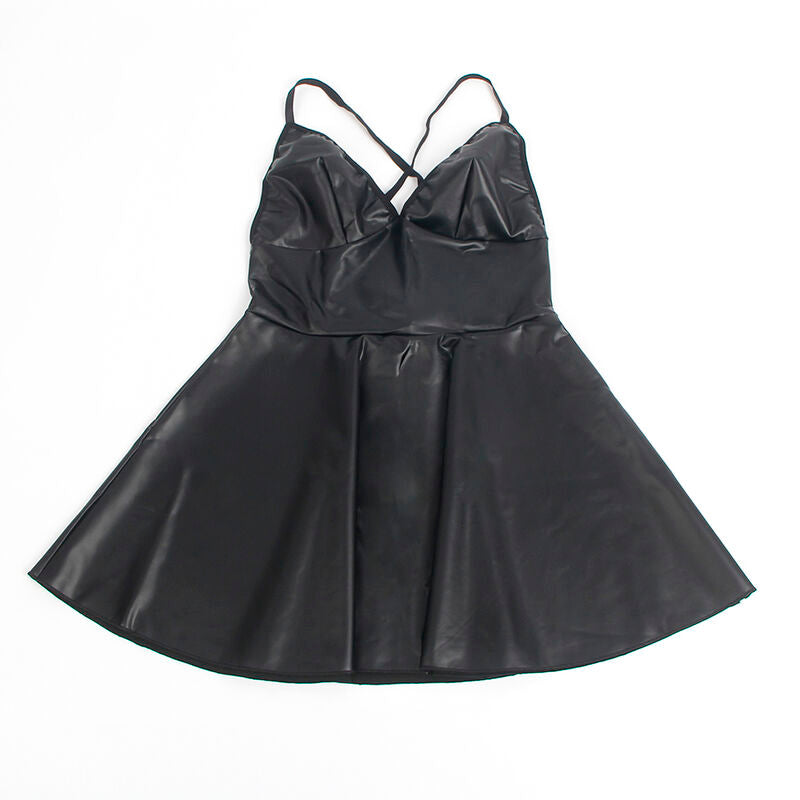 SUBBLIME - 955373 BLACK LEATHER STRAP DRESS S/M