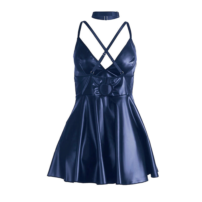 SUBBLIME - 955410 BLUE LEATHER STRAP DRESS S/M