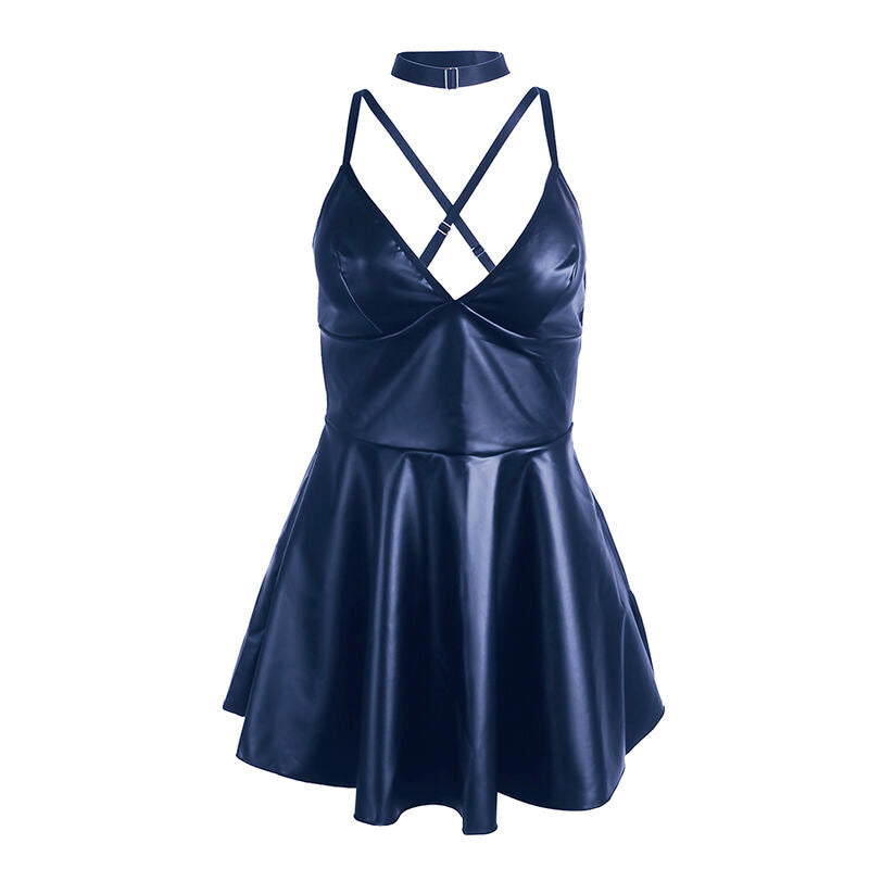 SUBBLIME - 955410 BLUE LEATHER STRAP DRESS S/M