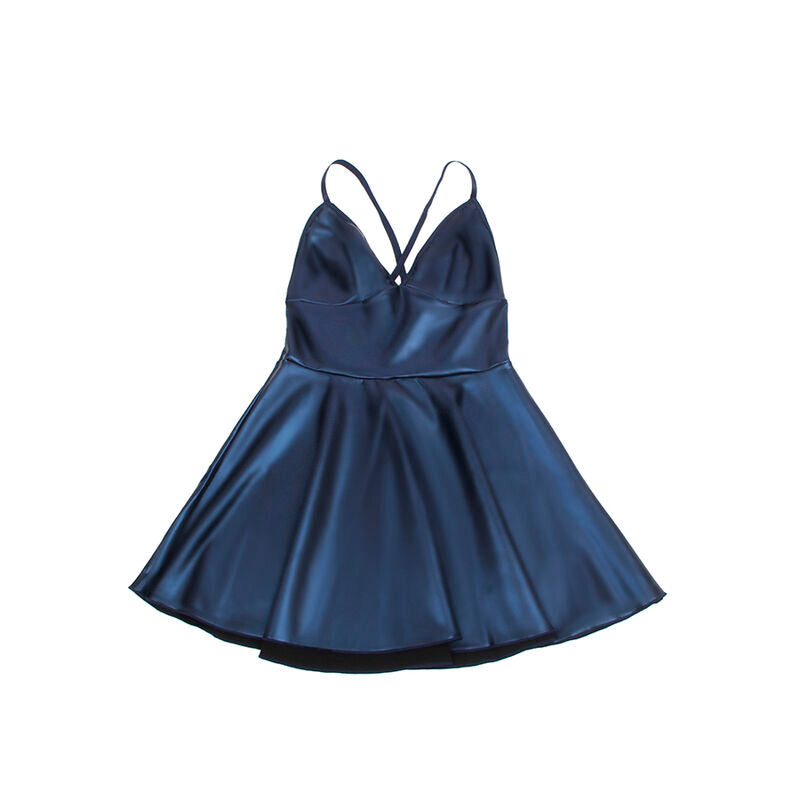 SUBBLIME - 955410 BLUE LEATHER STRAP DRESS S/M