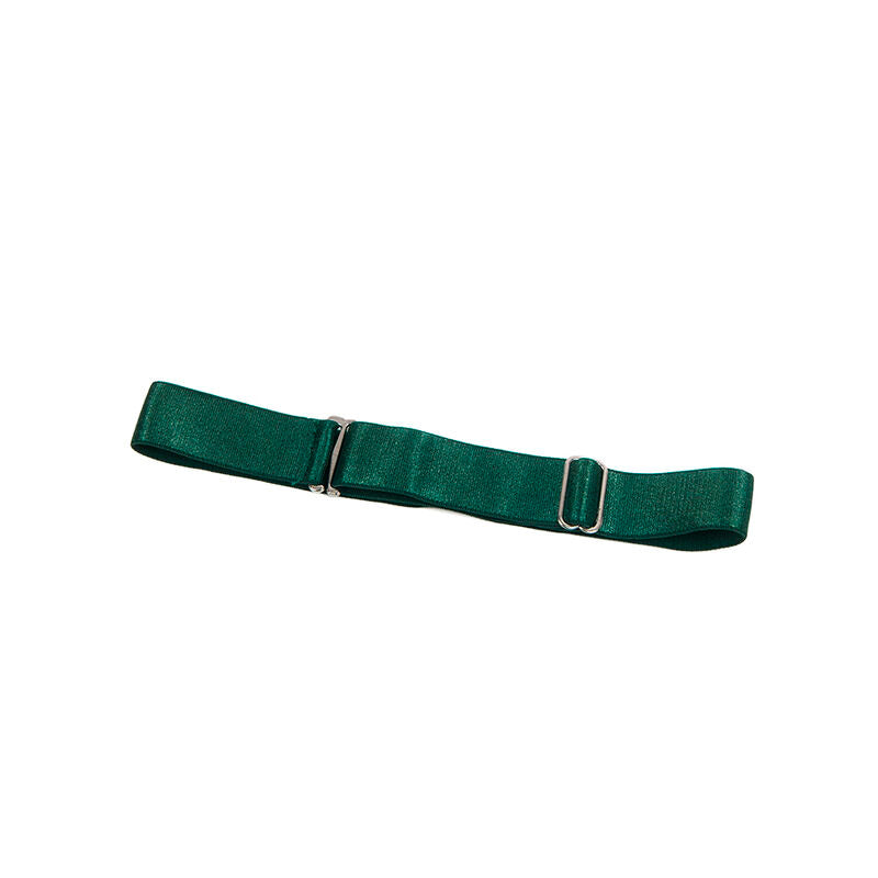 SUBBLIME - 955441 ROBE À BRETELLES EN CUIR VERT L/XL
