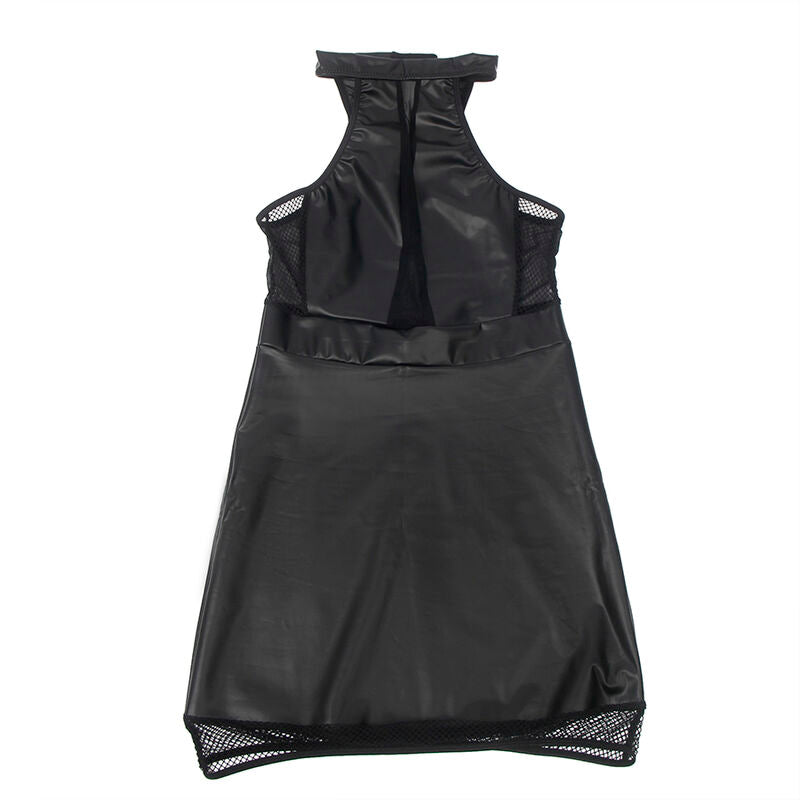 SUBBLIME - 955472 BLACK BACKLESS DRESS WITH TRANSPARENT SECTIONS S/M