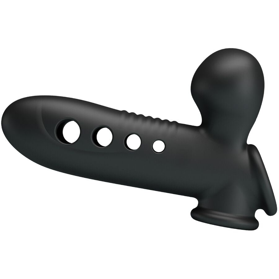PRETTY LOVE - BLACK SKULL PENIS SLEEVE WITH AIRBAG
