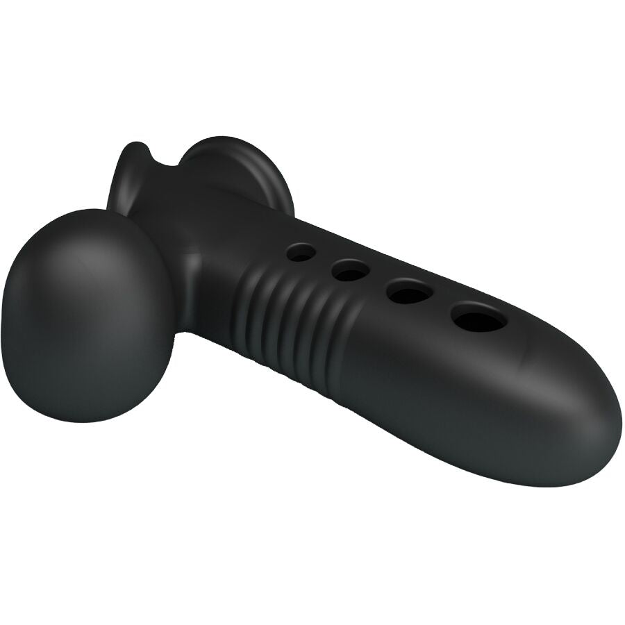 PRETTY LOVE - BLACK SKULL PENIS SLEEVE WITH AIRBAG