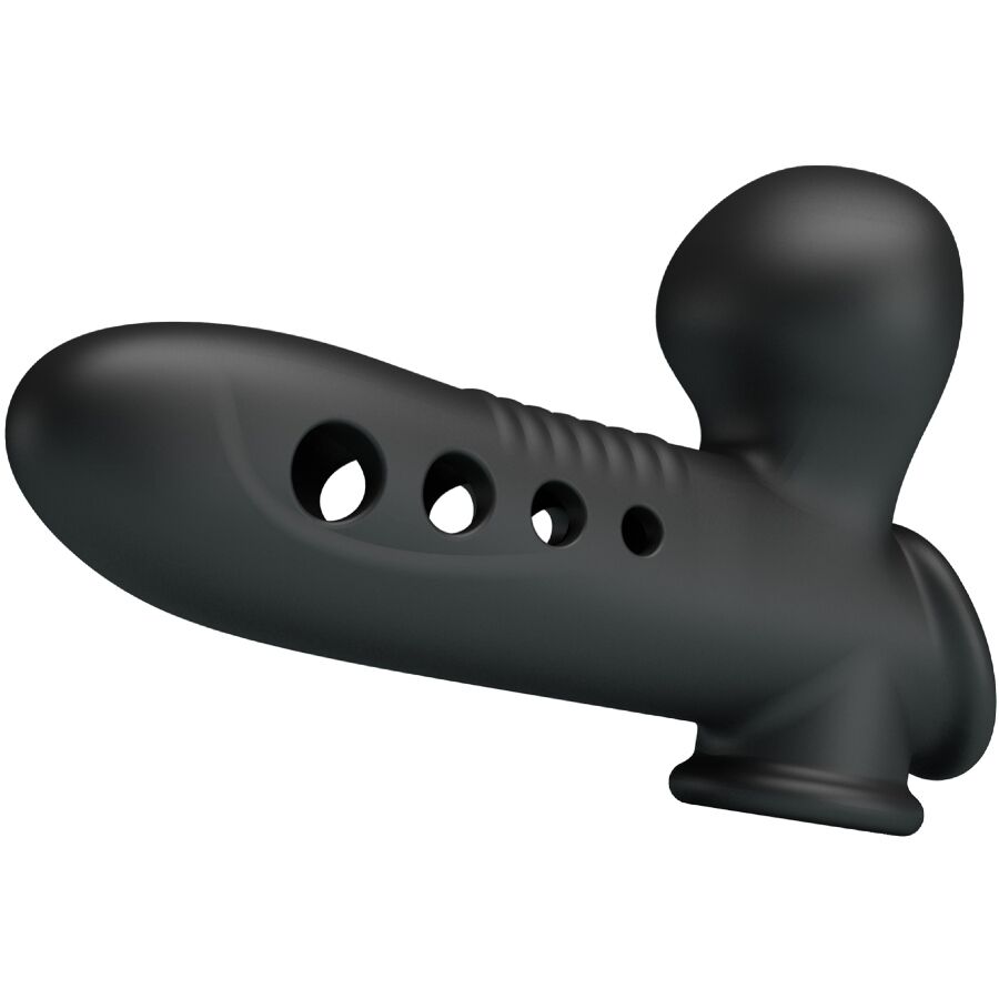 PRETTY LOVE - BLACK SKULL PENIS SLEEVE WITH AIRBAG