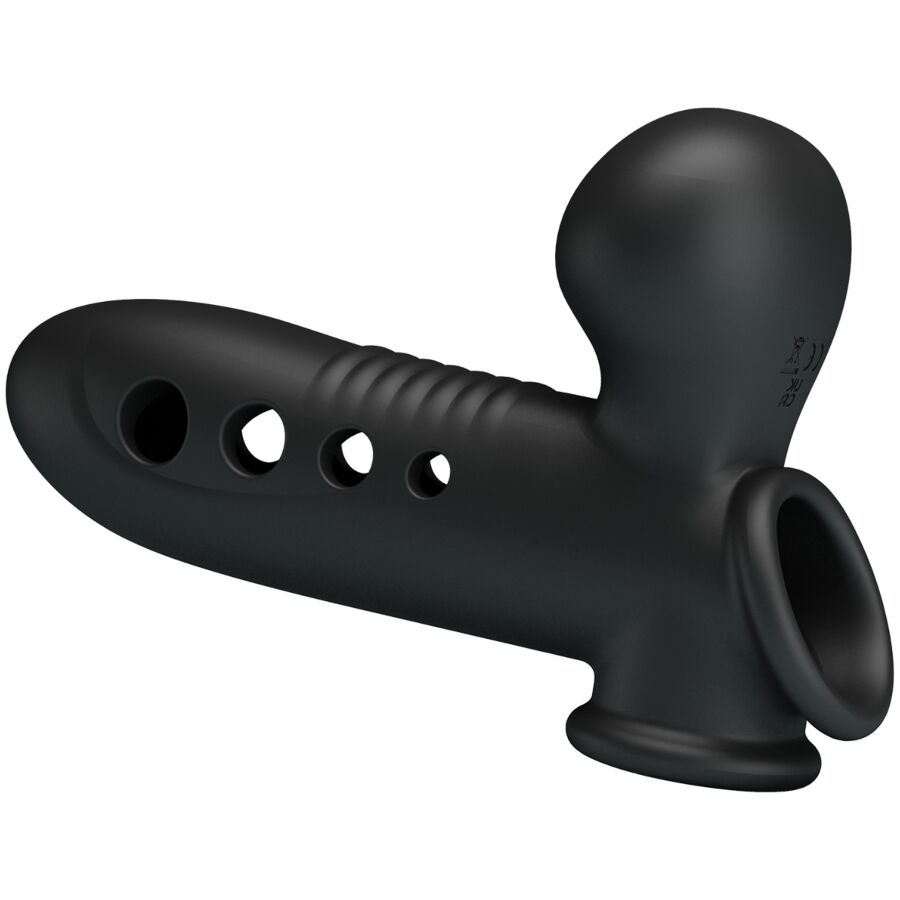 PRETTY LOVE - BLACK SKULL PENIS SLEEVE WITH AIRBAG