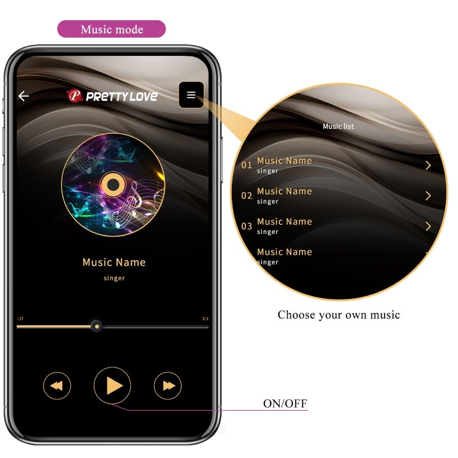 PRETTY LOVE - LEVIATHAN PURPLE APP-CONTROLLED VIBRATOR