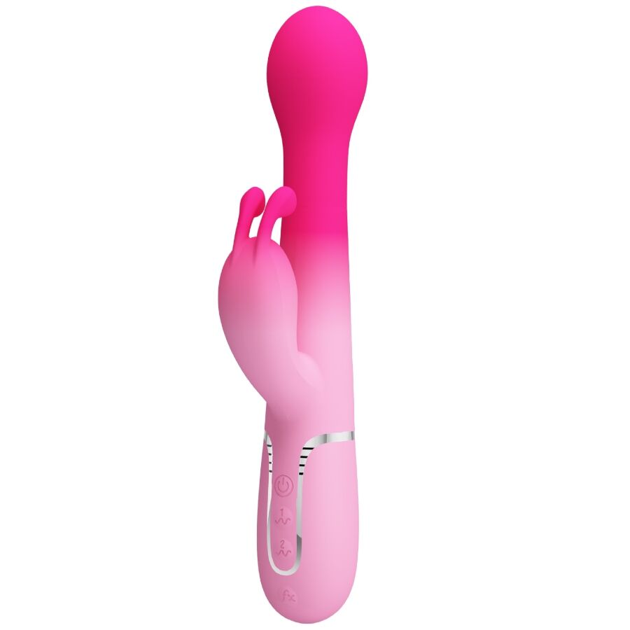 PRETTY LOVE - 3-IN-1 MULTIFUNCTIONAL RABBIT VIBRATOR DEJON ROSE