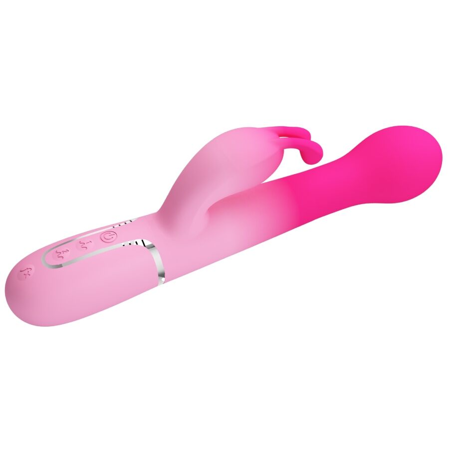 PRETTY LOVE - 3-IN-1 MULTIFUNCTIONAL RABBIT VIBRATOR DEJON ROSE