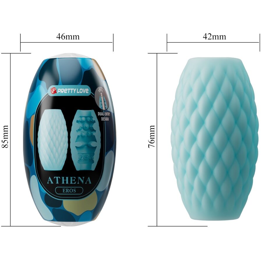 PRETTY LOVE - ATHENA EROS SKY BLUE SILICONE MALE MASTURBATOR