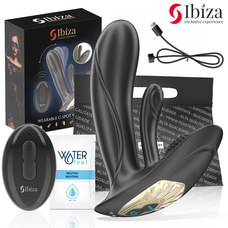 IBIZA - PORTABLE VIBRATOR WITH G-SPOT AND CLITORIS STIMULATION WITH REMOTE CONTROL