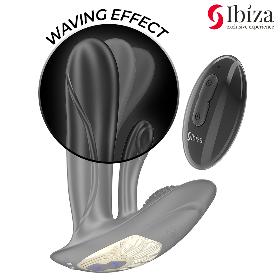 IBIZA - PORTABLE VIBRATOR WITH G-SPOT AND CLITORIS STIMULATION WITH REMOTE CONTROL