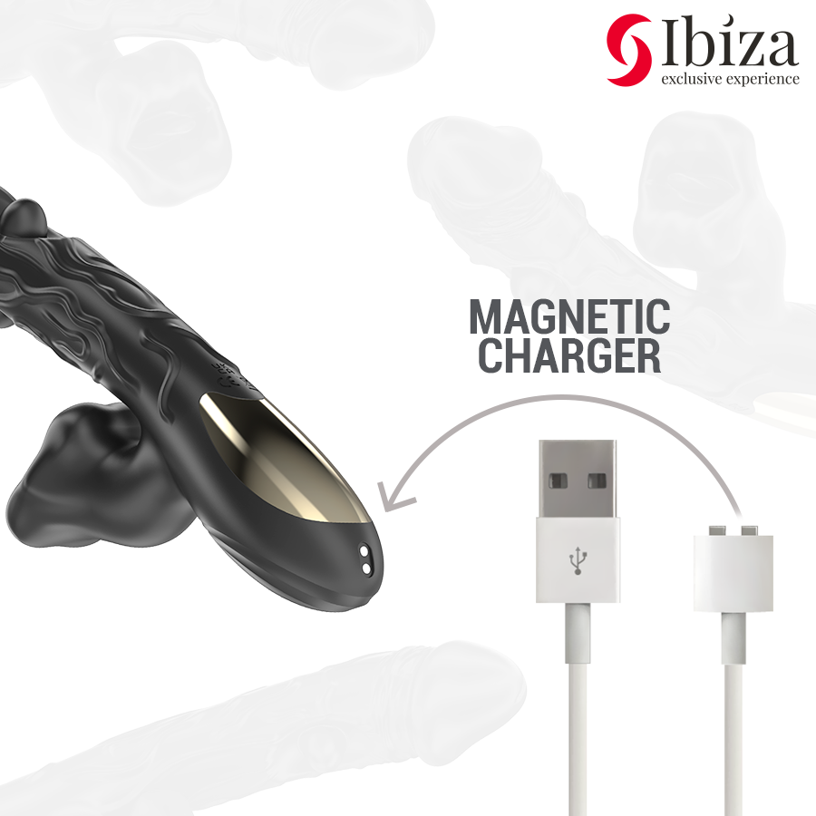IBIZA - VIBRATOR AND CLITORAL STIMULATOR WITH BITING AND ROTATING EFFECT
