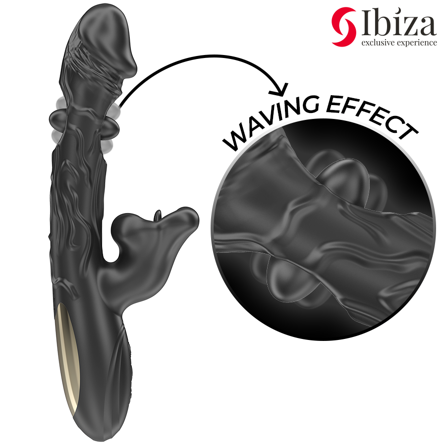 IBIZA - VIBRATOR AND CLITORAL STIMULATOR WITH BITING AND ROTATING EFFECT