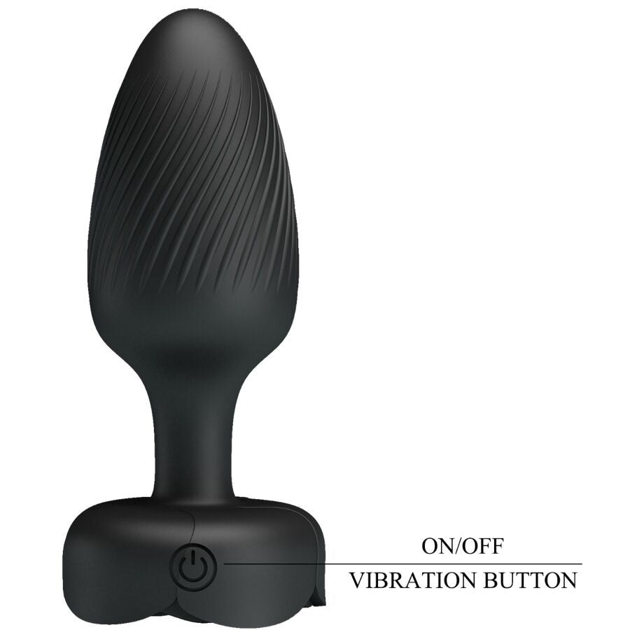 PRETTY LOVE - OSBORN BLACK LED LIGHT ANAL PLUG 9.8 CM