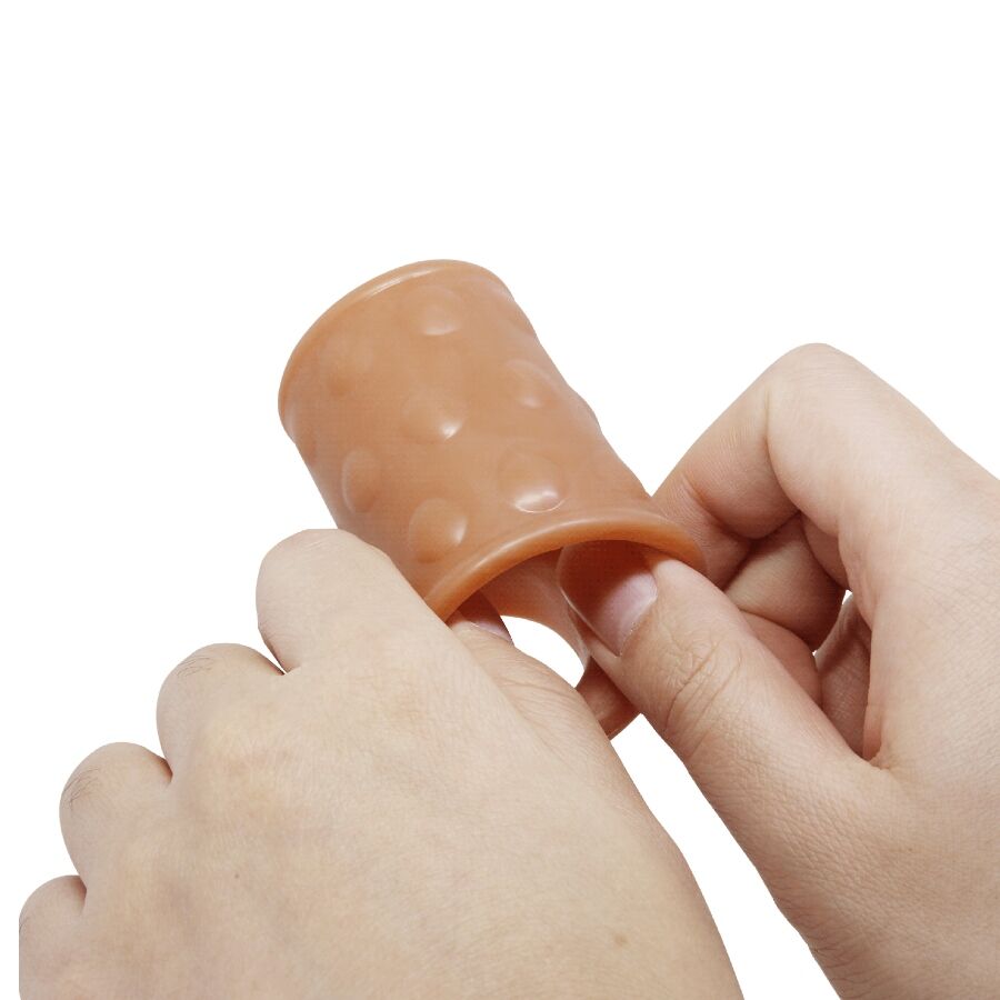 PRETTY LOVE - NATURAL PENIS SLEEVE WITH ANAL PLUG