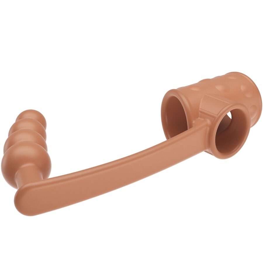 PRETTY LOVE - NATURAL PENIS SLEEVE WITH ANAL PLUG