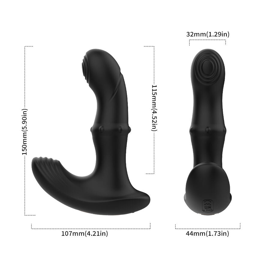 ARMONY - BLACK ANAL PROSTATE VIBRATOR WITH REMOTE CONTROL
