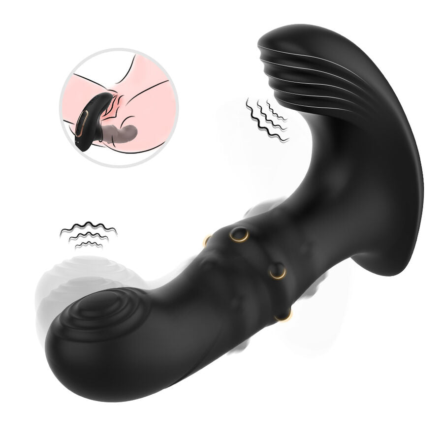 ARMONY - BLACK ANAL PROSTATE VIBRATOR WITH REMOTE CONTROL