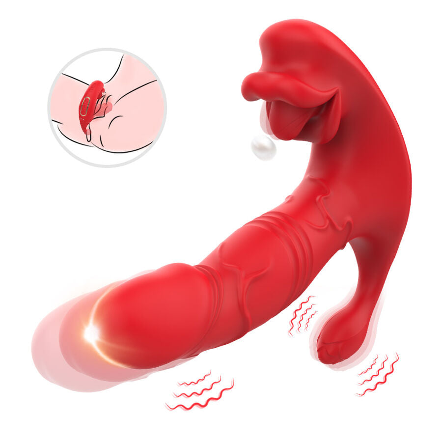 HARMONY - ANAL VIBRATOR PANTY C AND G SPOT STIMULATOR RED REMOTE CONTROL