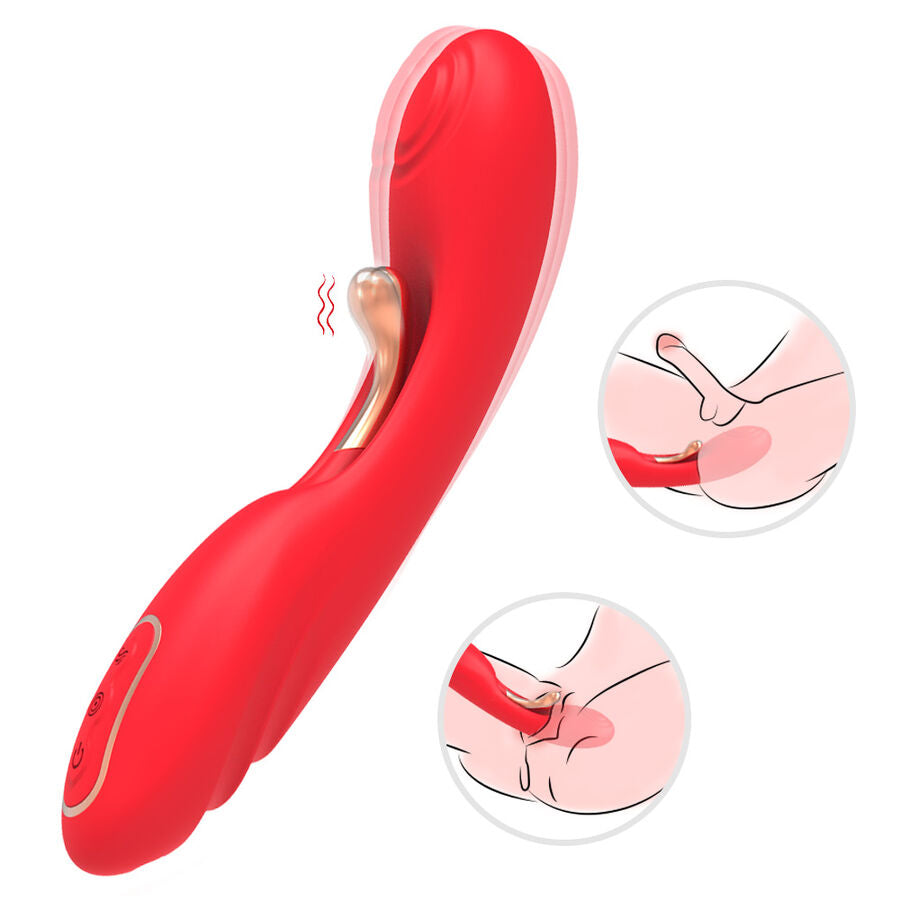 ARMONY - VIBRATEUR À LANGUE OSCILLANTE ROUGE