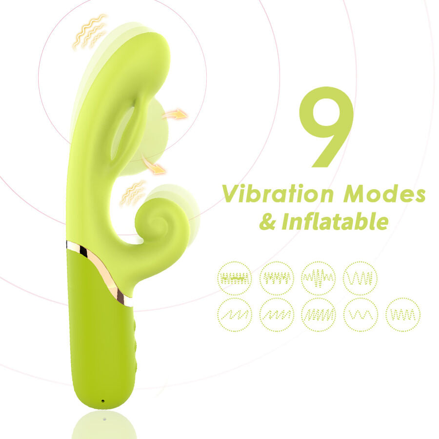ARMONY - INFLATABLE POINT A VIBRATOR GREEN