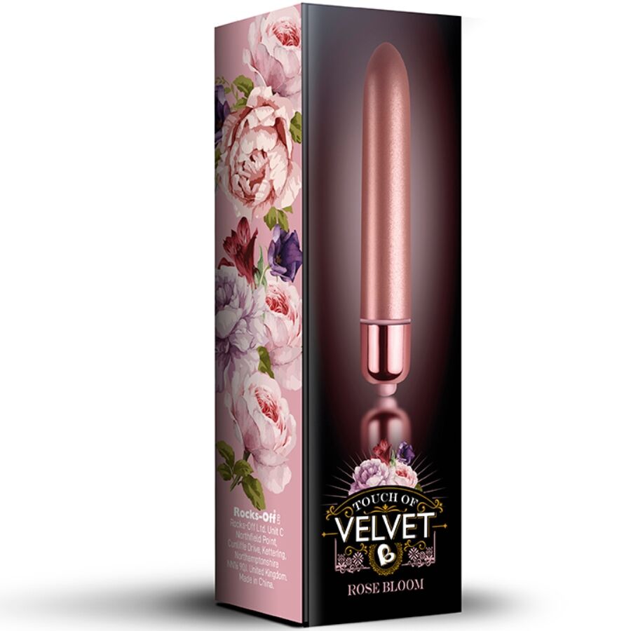 ROCKS-OFF - VIBRATING BALL TOUCH OF VELVET ROSE BLOOM 10 SPEEDS
