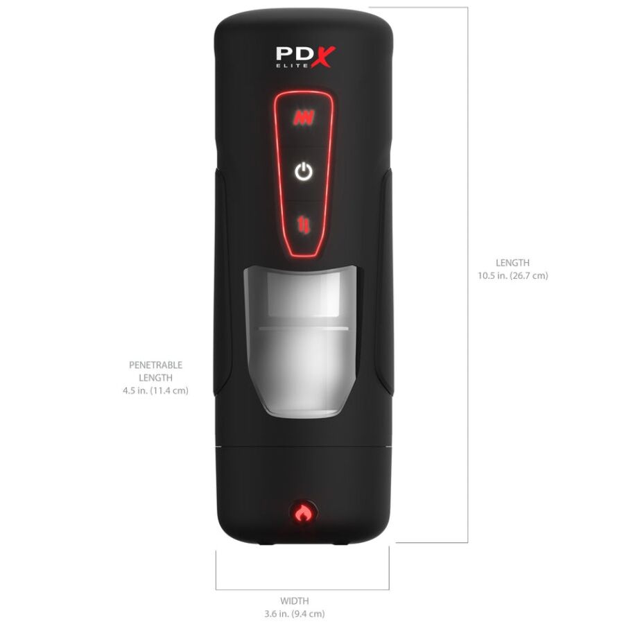 PDX ELITE - MILK ME HOTTER AUTOMATIC MASTURBATOR WITH THRUSTING AND HEATING VIBRATION