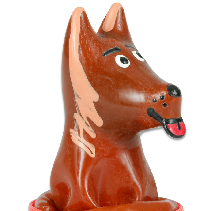 CONDOMERIE - HAND-PAINTED NOVELTY CONDOMS IN THE SHAPE OF A DOG