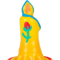 CONDOM-THEMED - HAND-PAINTED FANCY CONDOM CANDLE