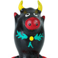 CONDOMERIE - HAND-PAINTED FANCY CONDOMS BLACK BULL MODEL 1