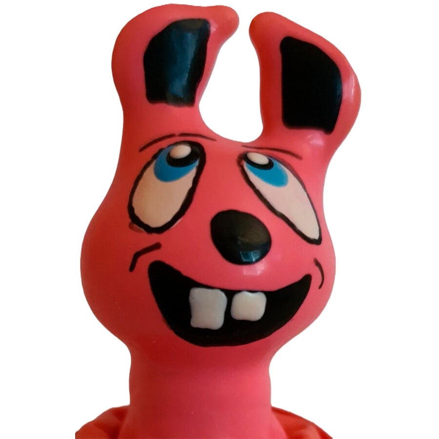CONDOMERIE - HAND-PAINTED NOVELTY CONDOMS LAUGHING PINK HARE