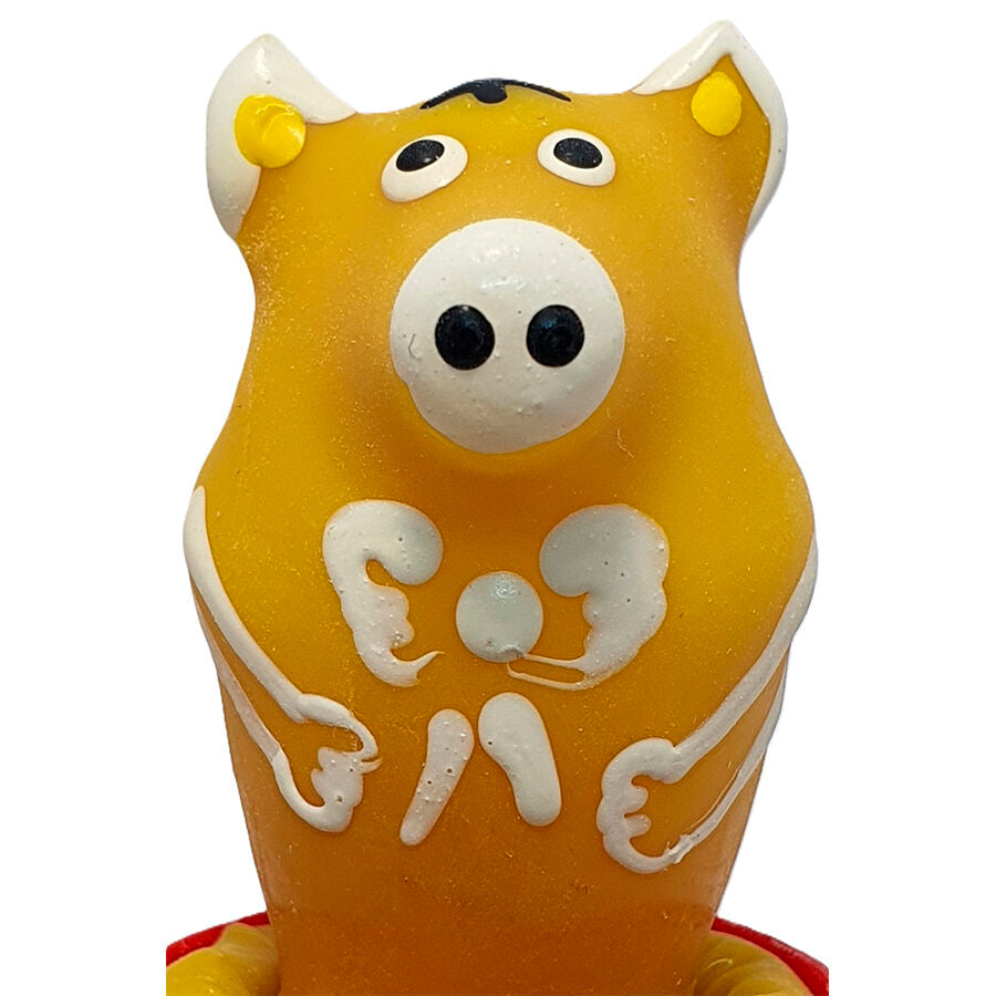 CONDOMERIE - HAND-PAINTED NOVELTY CONDOMS YELLOW SITTING PIG