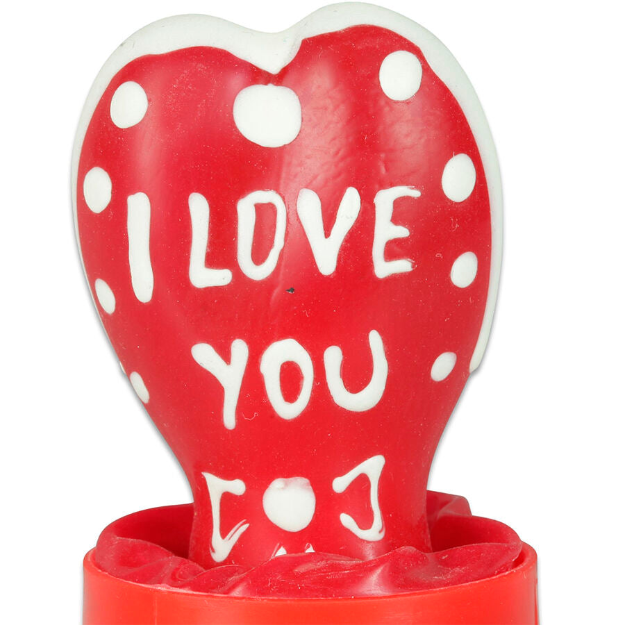 CONDOMERIE - HAND-PAINTED FANCY HEART-SHAPED CONDOMS - I LOVE YOU MODEL 2