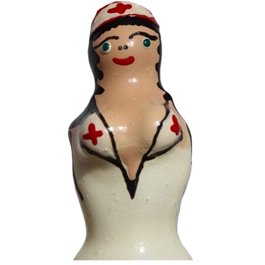CONDOMERIE - HAND-PAINTED FANCY CONDOMS BLONDE NURSE
