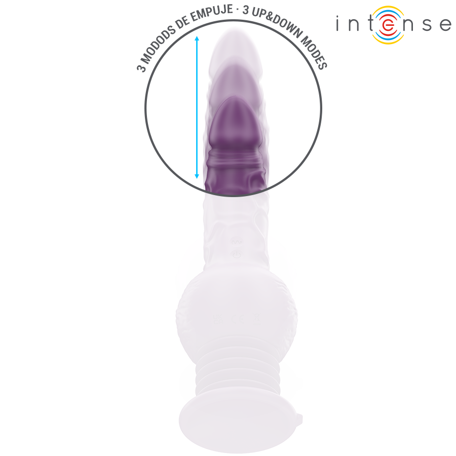 INTENSE - MULTIFUNCTION TATUM VIBRATOR WITH UP AND DOWN VIBRATION 24 CM PURPLE
