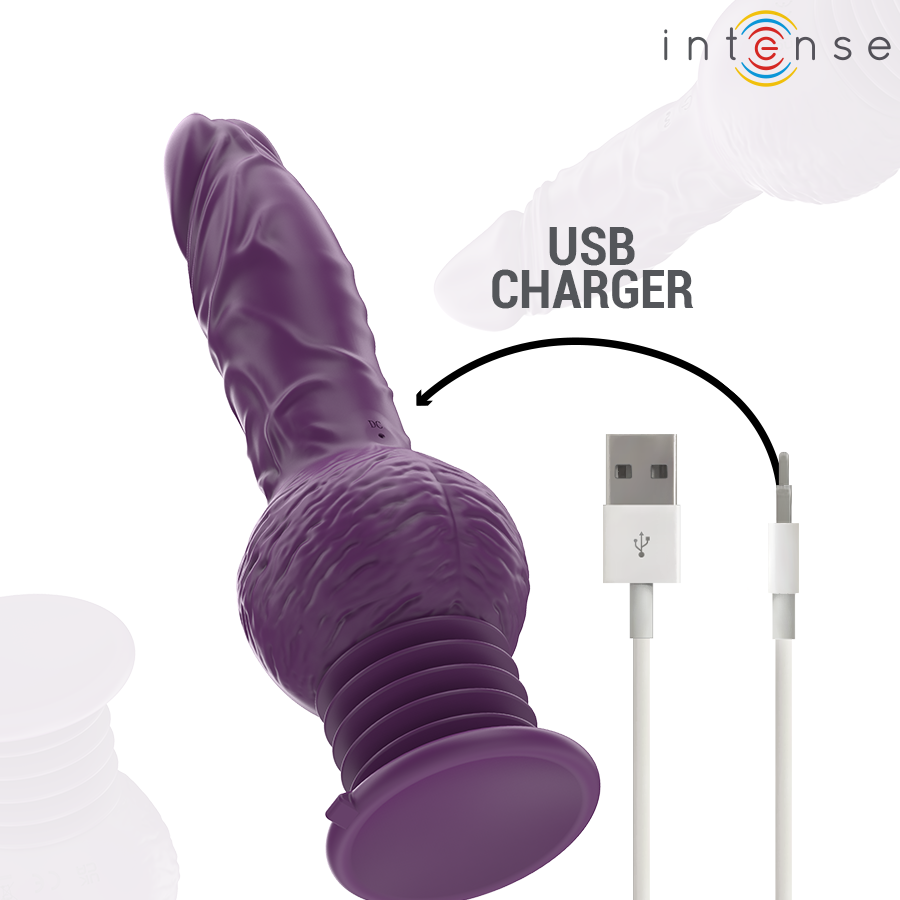 INTENSE - MULTIFUNCTION TATUM VIBRATOR WITH UP AND DOWN VIBRATION 24 CM PURPLE