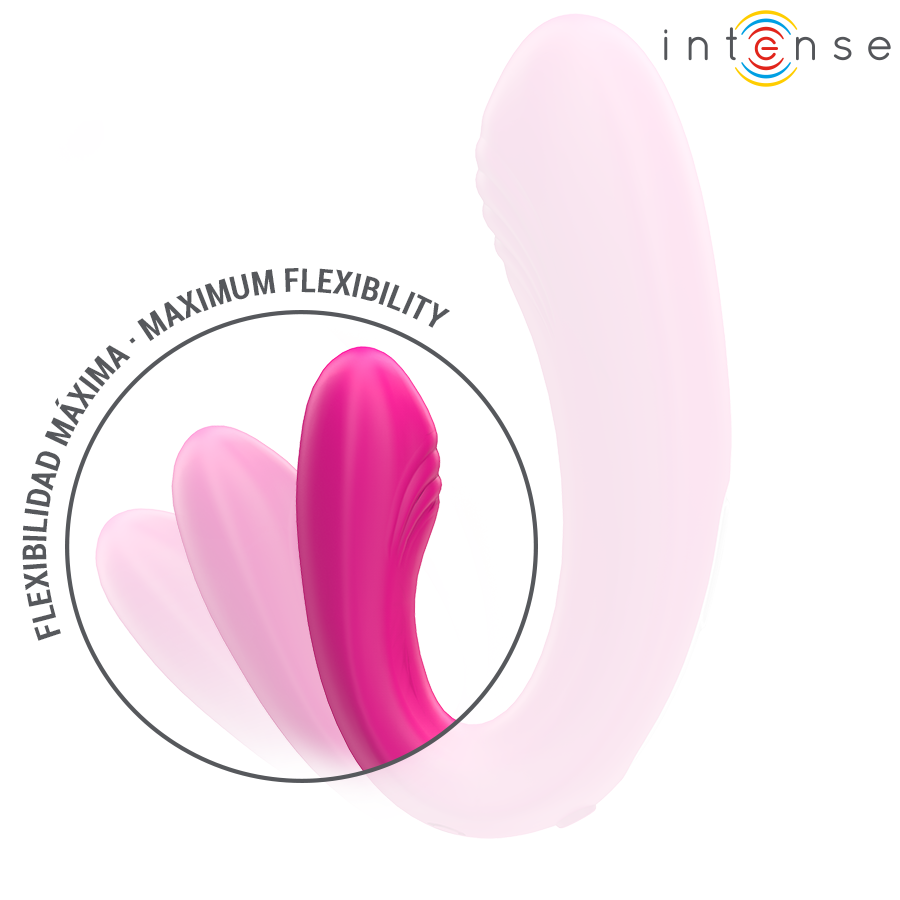 INTENSE - JANET DOUBLE STIMULATOR AND U-SHAPED VIBRATOR WITH REMOTE CONTROL PINK
