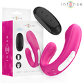 INTENSE - JANET DOUBLE STIMULATOR AND U-SHAPED VIBRATOR WITH REMOTE CONTROL PINK