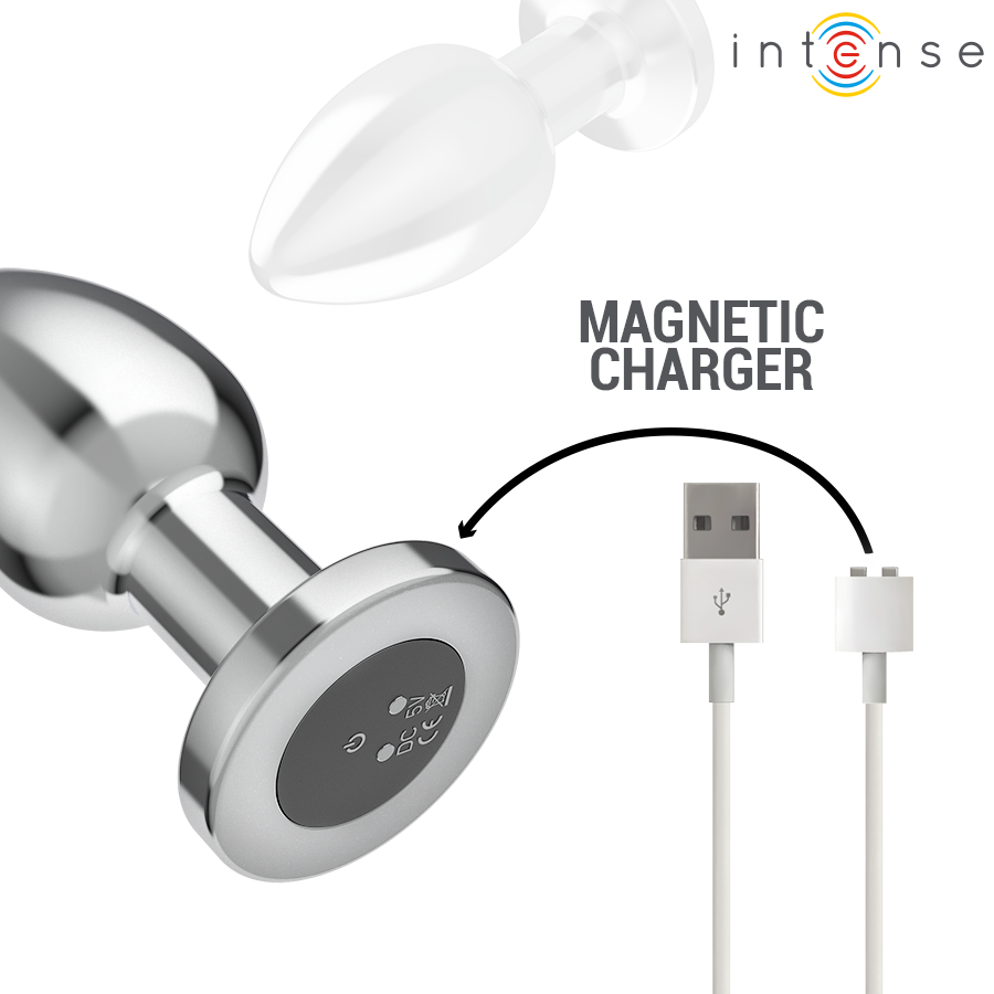 INTENSE - PLUG ANAL 10 VIBRATIONS MÉTAL AVEC TÉLÉCOMMANDE L