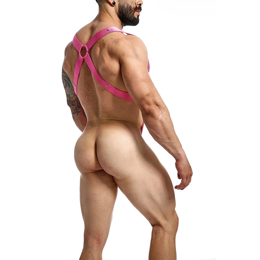 MOB - CROSSED BACK HARNESS PINK DUNGEON ONE SIZE